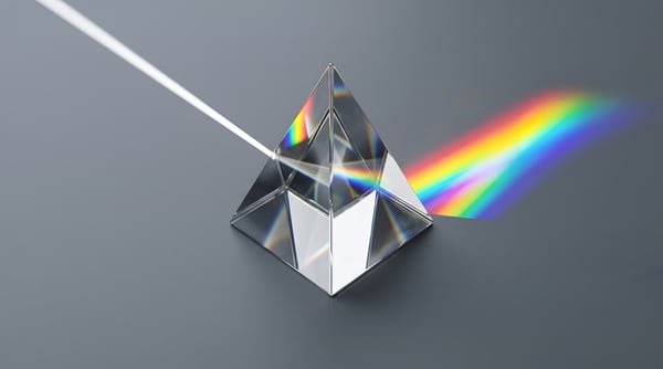PRISMA ÓPTICO CIÊNCIA REFRAÇÃO LUZ ESPECTRO 01 3