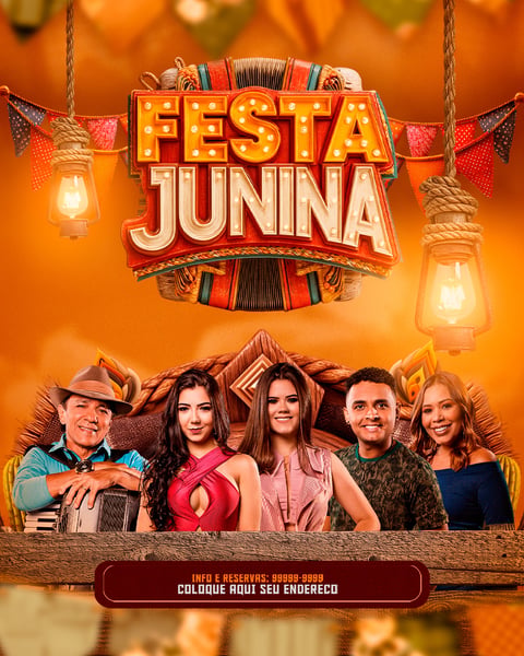 FLYER PARA FESTAS E EVENTOS TEMA SÃO JOÃO 01
