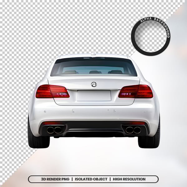 3D RENDER FUNDO DE UM CARRO ELEMENTO ÍCONE PSD PNG