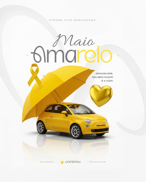 Maio Amarelo Campanha de Conscientização Trânsito Social Media PSD Editável 4