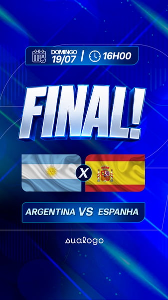 FLYER FUTEBOL ESPANHA X ARGENTINA PSD EDITÁVEL 3 ST