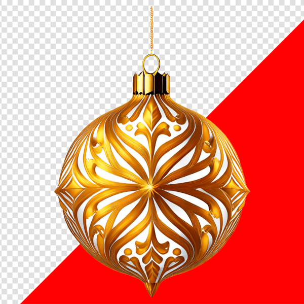 ENFEITE NATALINO BOLA GOLD DOURADO PARA COMPOSIÇÃO PNG TRANSPARENTE SEM FUNDO
