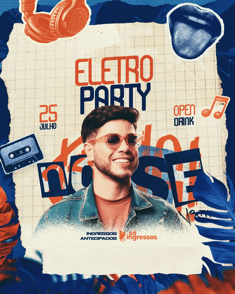 FLYER EVENTO ELETRO PARTY PSD EDITÁVEL