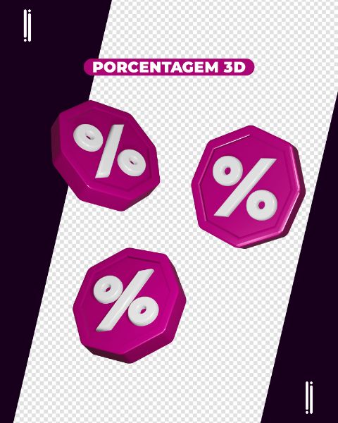 ELEMENTO 3D | PORCENTAGEM | DESCONTO | IMAGEM SEM FUNDO | PSD EDITÁVEL