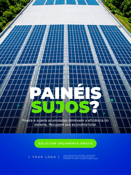 LIMPEZA DE PAINÉIS SOLARES PROMO SOCIAL MEDIA FLYER PSD EDITÁVEL