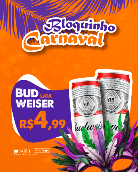 2UY -  CARNAVAL BUDWEISER LATA FEED