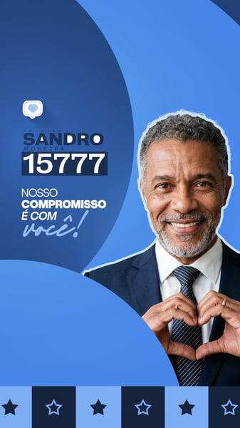 CAMPANHA ELEIÇÃO POLÍTICA DEPUTADO CAMPANHA ARTE SOCIAL MEDIA PSD EDITÁVEL 3 STORY