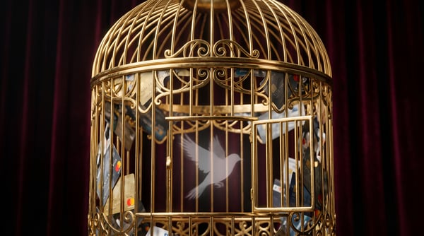GAIOLA ORNAMENTADA OURO VINTAGE LUXO 01