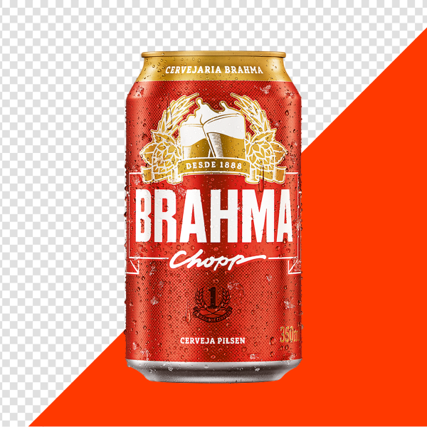 LATA CERVEJA BRAHMA CHOPP PNG TRANSPARENTE SEM FUNDO