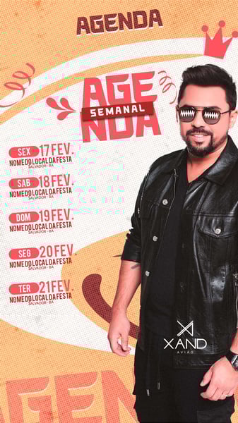 FLYER ARTISTA AGENDA DE SHOWS STORIES