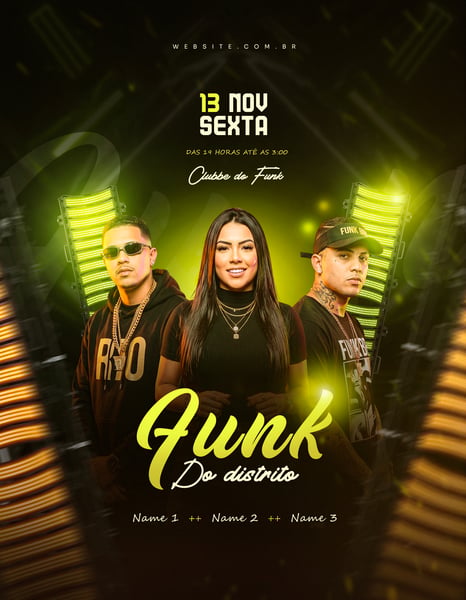 FLYER FUNK DO DISTRITO TEMPLATE