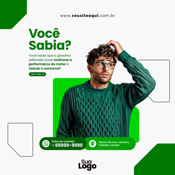 POSTO DE COMBUSTÍVEL, GASOLINA - SOCIAL MEDIA | PSD EDITÁVEL