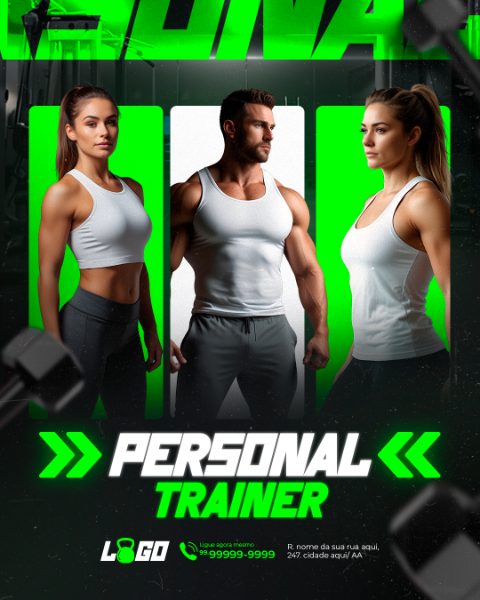 ACADEMIA AS MELHORES PERSONAIS TRAINERS DA CIDADE  SOCIAL MEDIA PSD