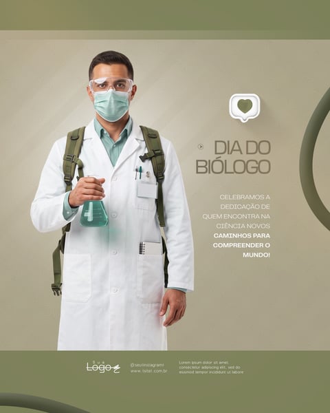 HOMENAGEM ESPECIAL DIA DO BIÓLOGO PROFISSÃO CIÊNCIA SOCIAL MEDIA PSD EDITÁVEL 4