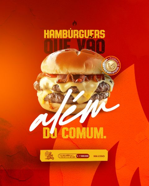 SOCIAL MEDIA - HAMBURGUERIA - HAMBÚRGUERS QUE VÃO ALÉM DO COMUM