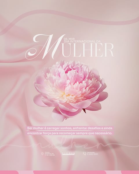 DIA INTERNACIONAL DA MULHER 8 DE MARÇO SOCIAL MEDIA PSD EDITÁVEL