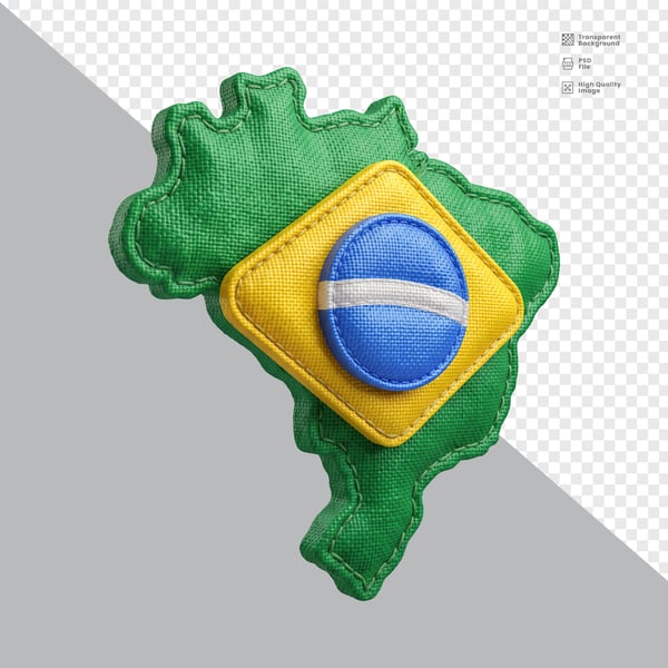 ELEMENTO 3D PARA COMPOSIÇÃO BRASIL PNG 011