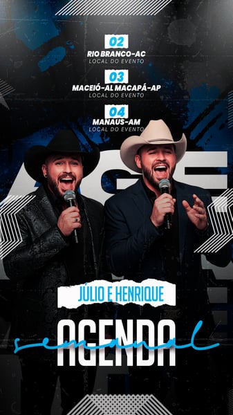 FLYER AGENDA DE SHOW EVENTO PSD EDITÁVEL STORY 6