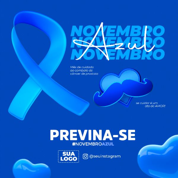 NOVEMBRO AZUL SOCIAL MÍDIA PSD EDITÁVEL