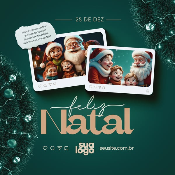 Feliz Natal Post Social Media PSD Editável