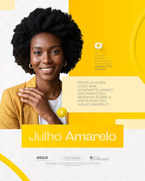 CAMPANHA JULHO AMARELO CONSCIENTIZAÇÃO HEPATITES VIRAIS SOCIAL MEDIA PSD EDITÁVEL 3