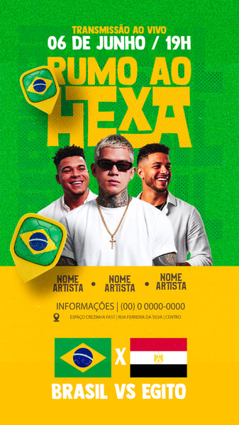 RUMO AO HEXA BRASIL VS EGITO