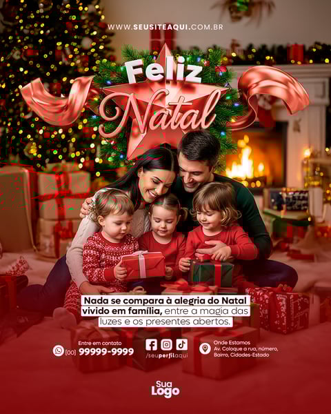 FEED FELIZ NATAL BOAS FESTAS DEZEMBRO SOCIAL MEDIA PSD EDITÁVEL 1