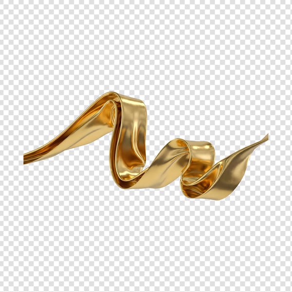 Fita dourada ondulada 01