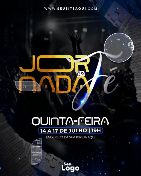 FEED VERTICAL - FLYER JORNADA DA FÉ - IGREJA, CHURCH, GOSPEL | PSD EDITÁVEL