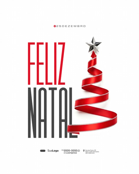 FEED FELIZ NATAL 25 DE DEZEMBRO SOCIAL MEDIA 10 PSD EDITÁVEL