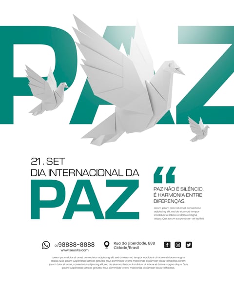 21 DE STEMBRO DIA INTERNACIONAL DA PAZ