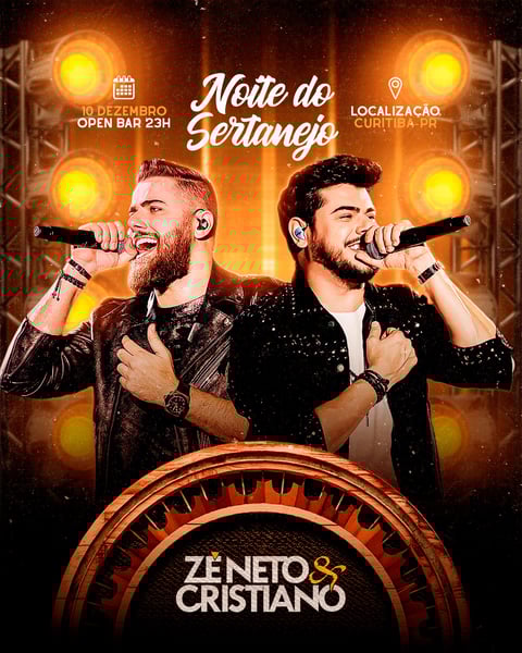 FLYER EVENTO NOITE DO SERTANEJO FEED