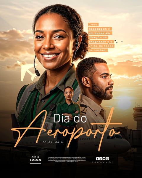 DIA DO AEROPORTO 31 DE MAIO SOCIAL MEDIA PSD EDITÁVEL 3