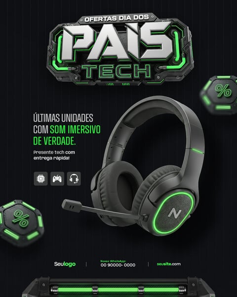 DIA DOS PAIS TECH  . SOCIAL MEDIA