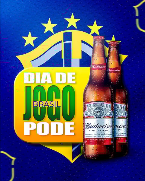 POST COPA BAR DEPÓSITO DIA DE JOGO PODE BRASIL CERVEJA FEED