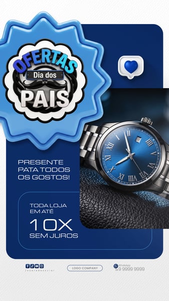 CAMPANHA DIA DOS PAIS FLYER INSTAGRAM VENDAS SOCIAL MEDIA PSD EDITÁVEL 1 STORY