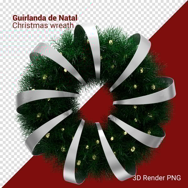FZB GUIRLANDA DE NATAL 3D RENDER PNG PARA COMPOSIÇÃO (12)
