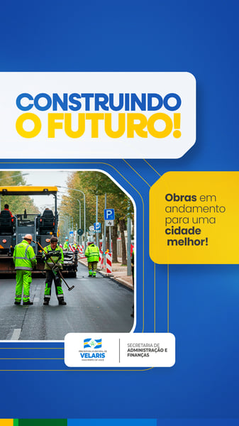 PREFEITURA PROJETO INAUGURAÇÃO PRAÇA OBRAS REFORMA PAVIMENTAÇÃO AVISO INFORME COMUNICADO SOCIAL MEDIA PSD EDITÁVEL
