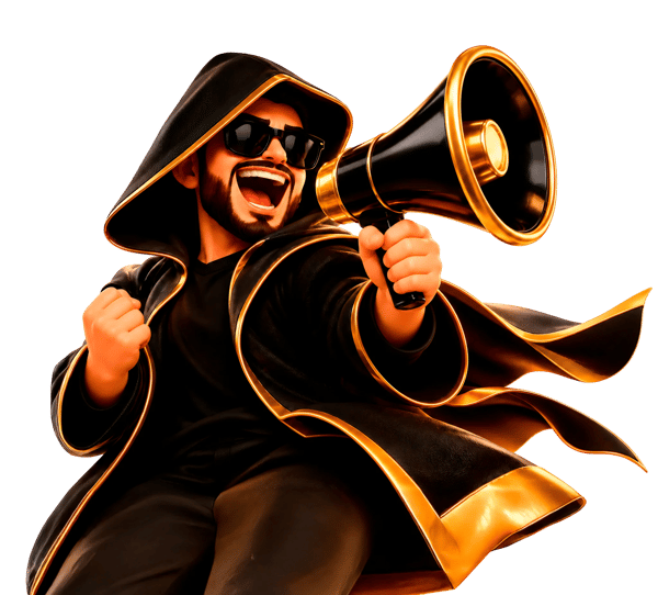 ARAUTO DOURADO COM MEGAFONE