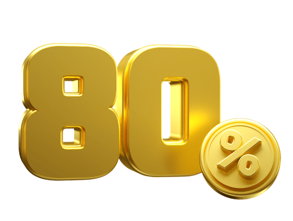 NÚMERO PORCENTAGEM FONTE GOLD 3D