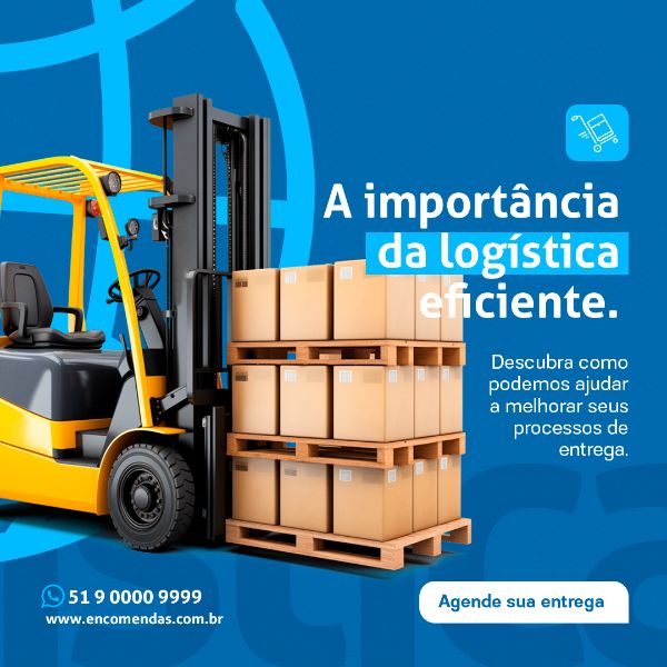 LOGÍSTICA EFICIENTE SOCIAL MEDIA TRANSPORTADORA PSD EDITÁVEL