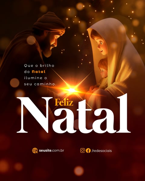 NATAL DIA 25 DE DEZEMBRO SOCIAL MEDIA FEED PSD EDITÁVEL