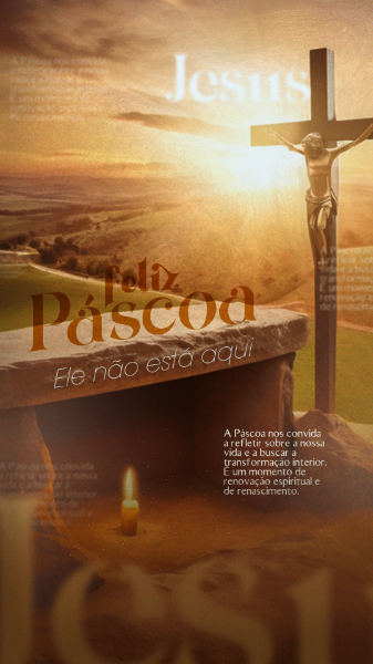 FLYER FELIZ PÁSCOA CRISTÃ ST