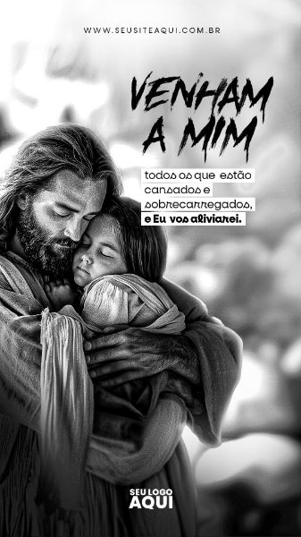 STORY - REFLEXÃO - FLYER GOSPEL - VENHAM A MIM - PSD EDITÁVEL