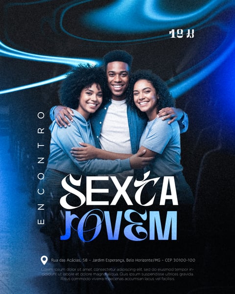 FLYER GOSPEL PARA IGREJA CULTO PSD EDITÁVEL 