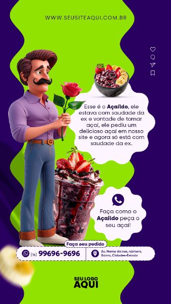 STORY - AÇAÍTERIA E SORVETERIA - SOCIAL MEDIA - PSD EDITÁVEL