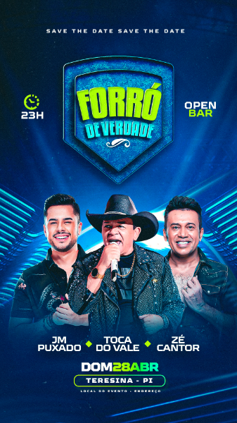 FLYER SHOW, ARTISTAS E EVENTOS, FORRÓ E PISEIRO