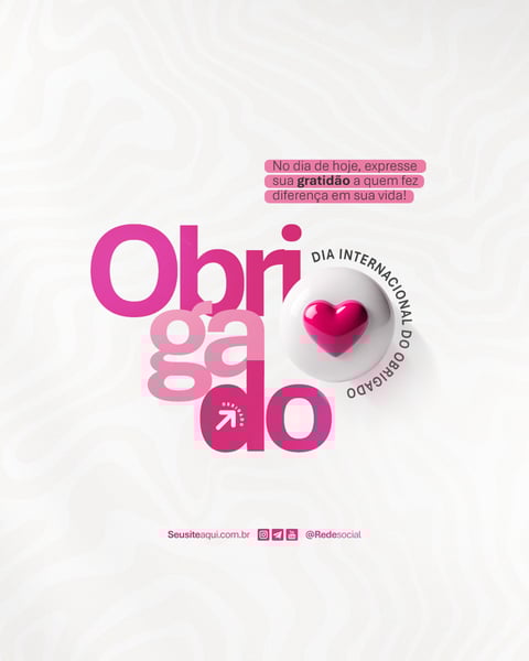 DIA INTERNACIONAL DO OBRIGADO 11 DE JANEIRO DIA DO OBRIGADO SOCIAL MEDIA PSD EDITÁVEL