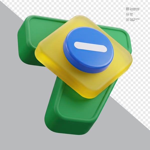 ELEMENTO 3D PARA COMPOSIÇÃO BRASIL PNG 007