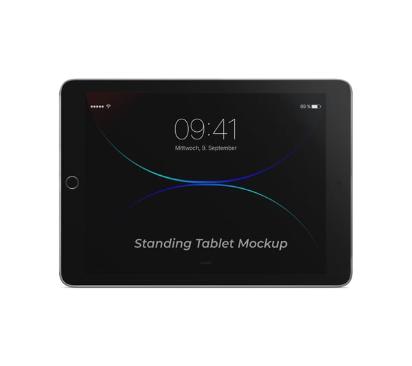 TABLET NA HORIZONTAL PSD EDITÁVEL MOCKUP